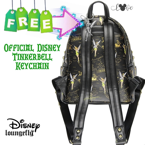 NWT Tinkerbell π§Officially Licensed Loungefly Disney Backpack Disney Tink Magic - Picture 13 of 16